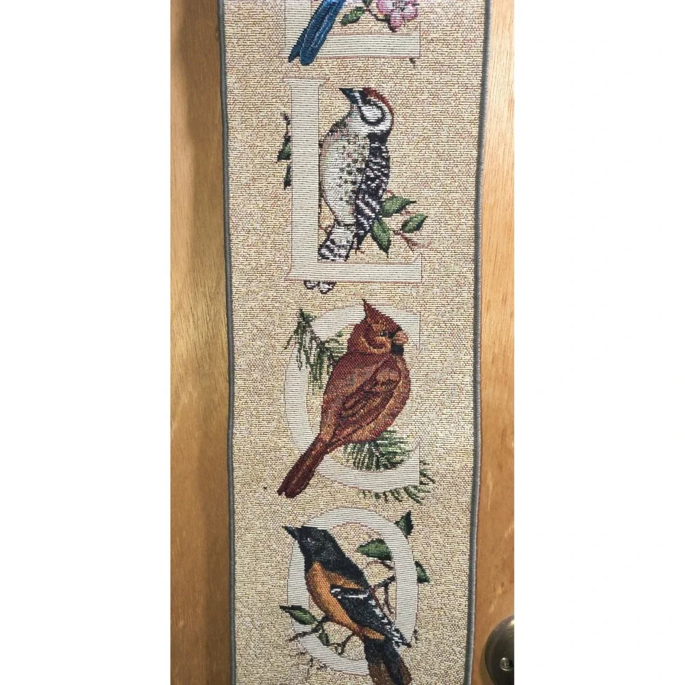 Bird Watchers Welcome Tapestry Wall‎ Hanging Decor Cardinal Bluebird Woodpecker